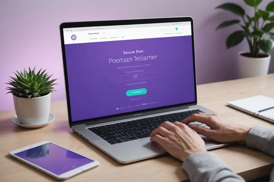 Person at home kitchen table accessing Legion Health telehealth portal on laptop